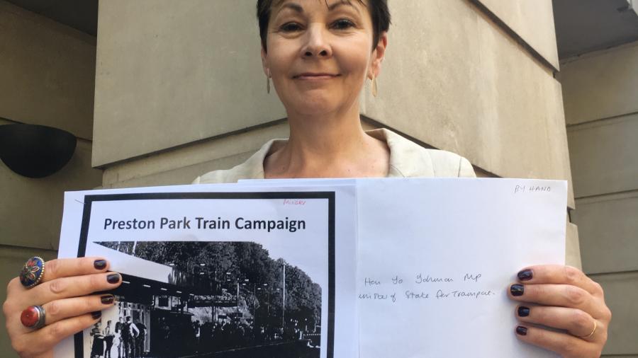 Delivering Preston Park dossier to Department of Transport